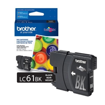 Picture of Brother LC61BK Black Inkjet Cartridge (450 Yield)