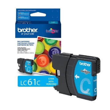 Picture of Brother LC61C Cyan Inkjet Cartridge (325 Yield)