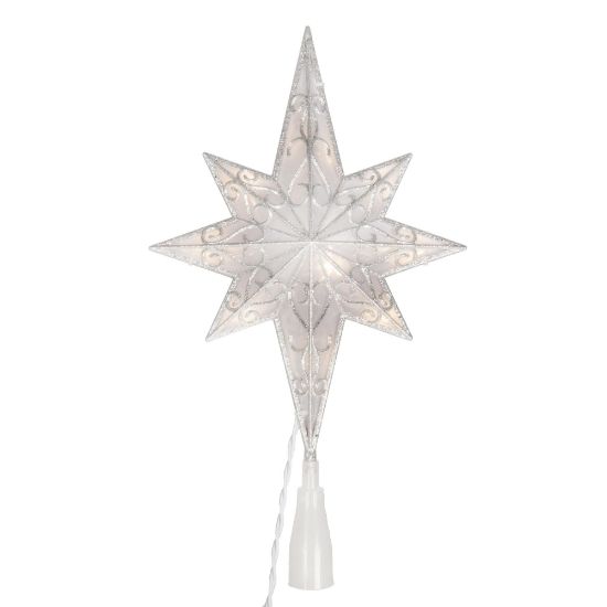 Picture of Vickerman X222407 14.5" LED Silver 8Pt Star Tree Topper (EA)