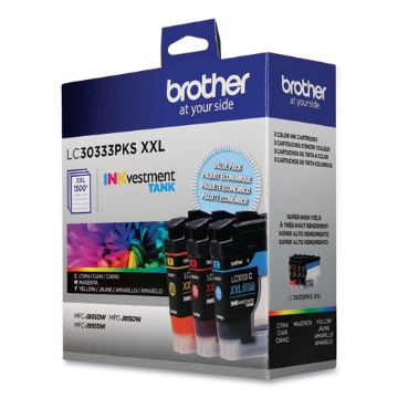 Picture of Brother LC30333PKS Super High Yield Cyan, Magenta, Yellow Ink Cartridge (3 pack) (3 x 1500)