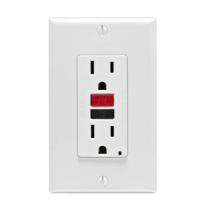Picture of LEVITON MFG CO INC C12-GFNT1-RNW GFI RECPT W/R&B BUTN WHT (EA)