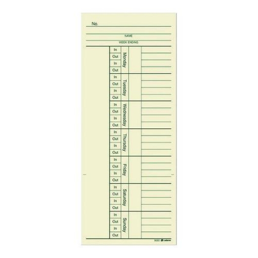 Picture of CARD,TM,WKLY,W/OT,200/PK