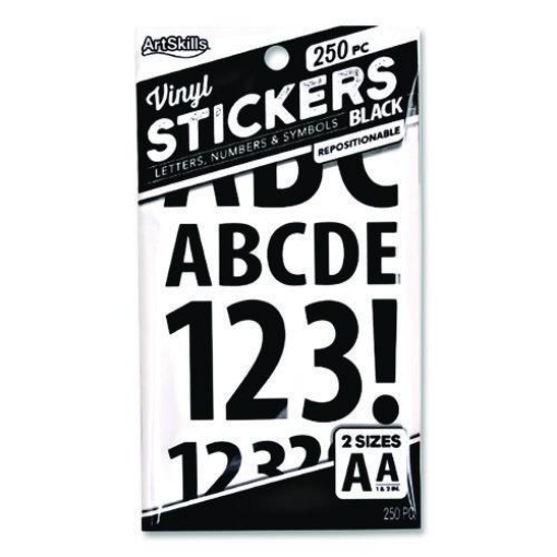 Picture of LETTERS,VINYL,250/PK,BK