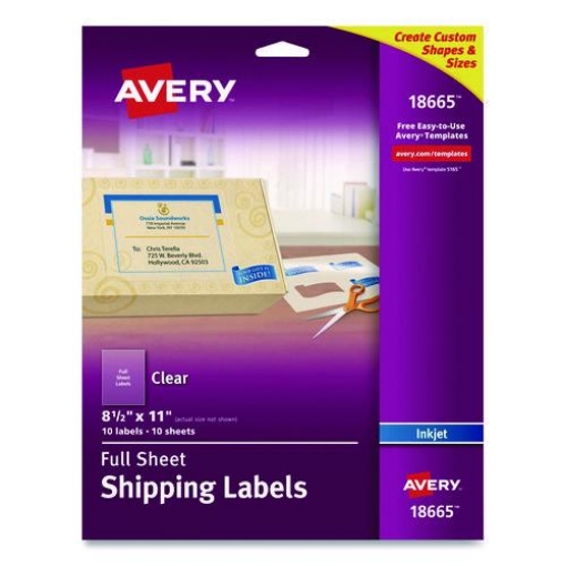 Picture of LABEL,1-UP,EP,IJ,10PK,CLR