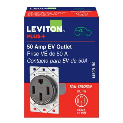 Picture of LEVITON MFG CO INC 1450R-R10-0B0 OUTLT SGL EV 14-50R 250V (EA)
