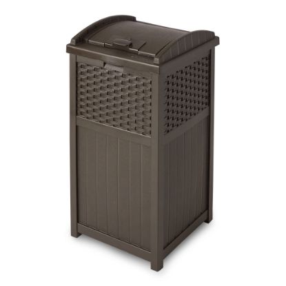 Picture of SUNCAST CORPORATION GHW1732 Suncast Resin Wicker Trash Hideaway Java (EA)