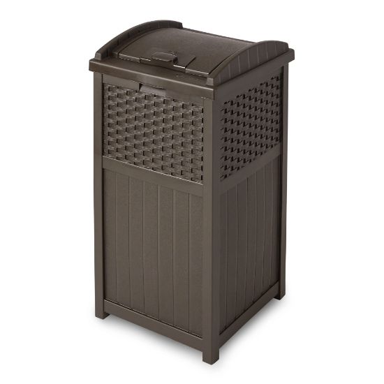 Picture of SUNCAST CORPORATION GHW1732 Suncast Resin Wicker Trash Hideaway Java (EA)