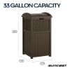 Picture of SUNCAST CORPORATION GHW1732 Suncast Resin Wicker Trash Hideaway Java (EA)
