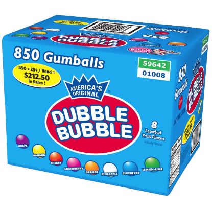 Picture of DUBBLE BUBBLE TRI91008 GUMBALLS ASSORTED 850CT (EA)