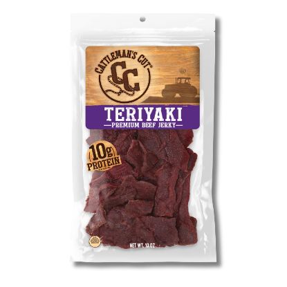 Picture of CATTLEMAN'S CUT 121634 BEEF JERKY TERIYAKI 10OZ (PK-6-EA)