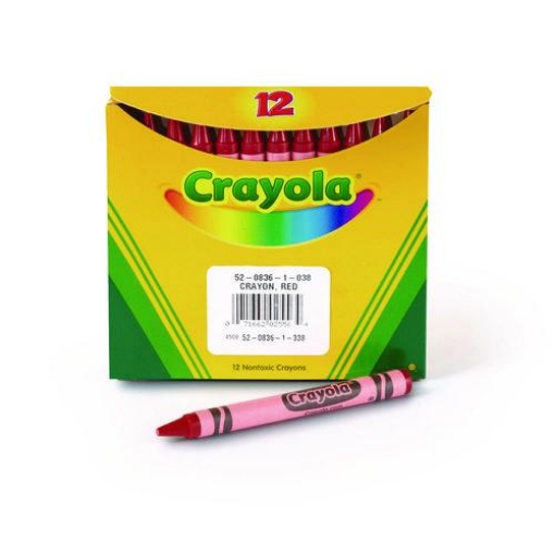 Picture of CRAYON,ALL,RED,12/BX