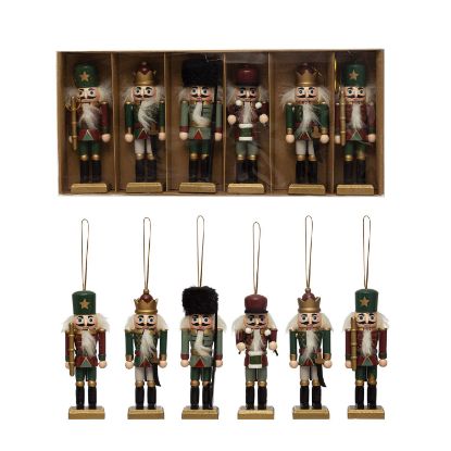 Picture of CREATIVE CO-OP XS1028 ORNAMENT NUTCRACKR 6PK (PK-8-EA)