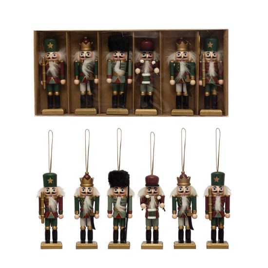Picture of CREATIVE CO-OP XS1028 ORNAMENT NUTCRACKR 6PK (PK-8-EA)