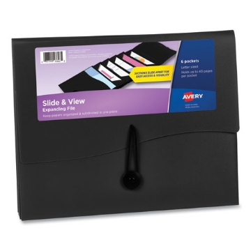 Picture of FILE,EXPANDABLE,6 PCKT,BK