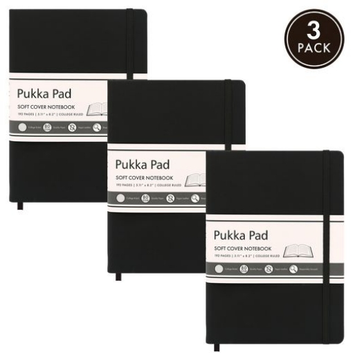 Picture of NOTEBOOK,8X5,SMALL,3PK,BK