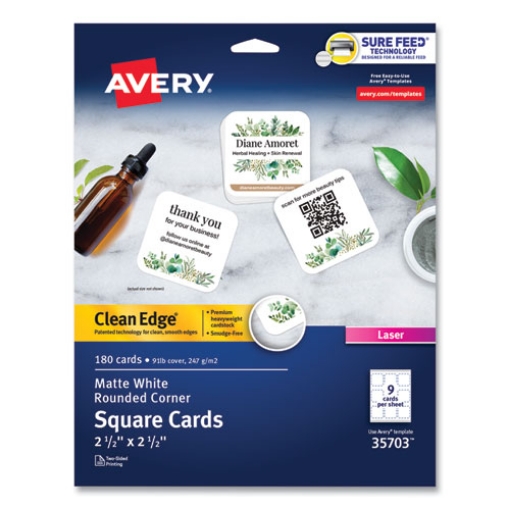 Picture of CARD,SQUARE,180/PK,WH