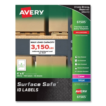 Picture of LABEL,DURID,4X6,100BX,WH