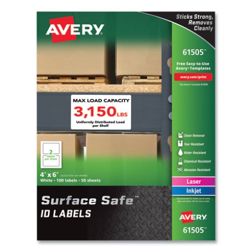 Picture of LABEL,DURID,4X6,100BX,WH