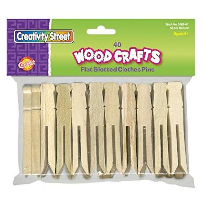 Picture of PAC PAC368501 CLOTHESPINS;FLAT-SLOT;40PC (PK-40-EA)