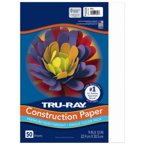 Picture of PAPER,CNSTR,9X12,50PKS,WH