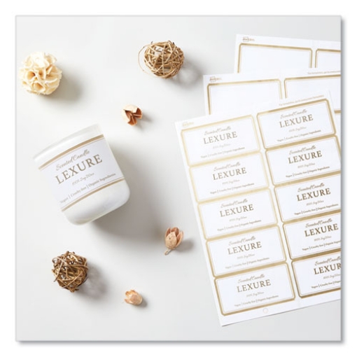 Picture of LABEL,2X4,100/PK,GLD,WH