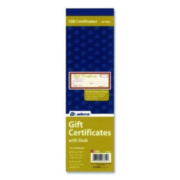Picture of BOOK,GFT CERTIFICATE,25