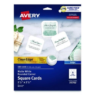 Picture of CARD,2.5X2.5,180/PK,WH/GD