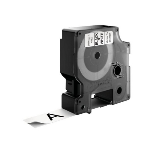 Picture of D1 High-Performance Polyester Removable Label Tape, 0.75" X 23 Ft, Black On White