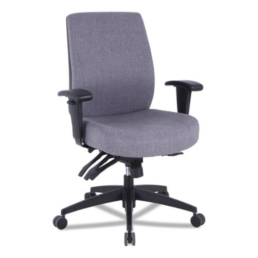 Picture of Alera Wrigley Series 24/7 High Performance Mid-Back Multifunction Task Chair, Supports Up To 275 Lb, Gray, Black Base