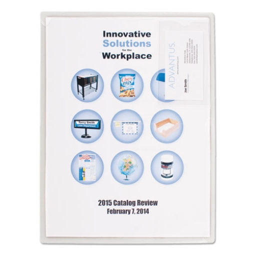 Picture of Kleer-File Poly Folder With Id Pocket, Letter Size, Transparent