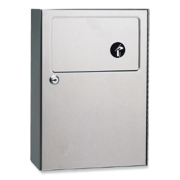 Picture of ClassicSeries Surface-Mounted Sanitary Napkin Disposal, 0.5 gal, Stainless Steel