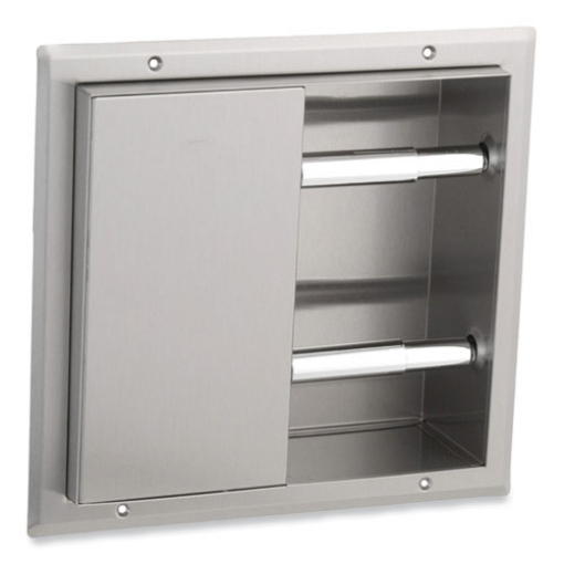 Picture of Partition-Mounted Multi-Roll Toilet Tissue Dispenser, 13.25 x 4 x 12.56, Stainless Steel