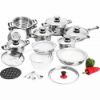 Picture of Bf Systems KT28 28pc 12-Element High-Quality, Heavy-Gauge Stainless Steel Cookware Set (EA)