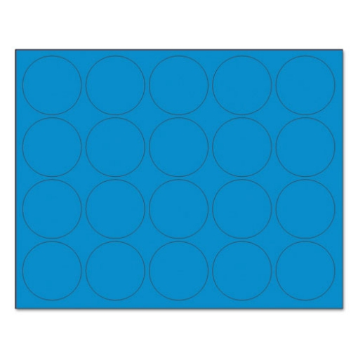 Picture of Interchangeable Magnetic Board Accessories, Circles, 0.75" Diameter, Blue, 20/Pack