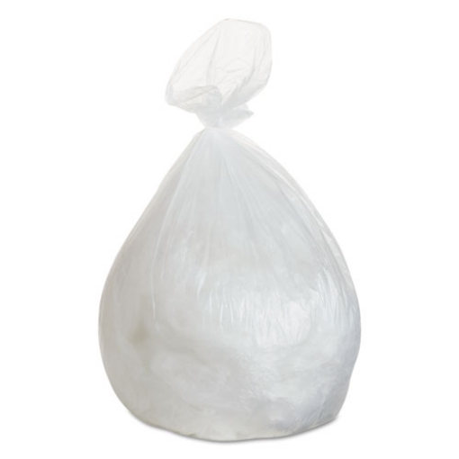 Picture of High Density Can Liners, 56 gal, 13 mic, 43" x 46", Natural, 20 Bags/Roll, 10 Rolls/Carton