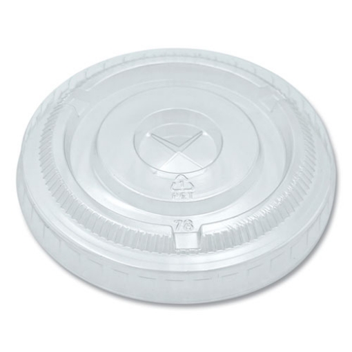 Picture of Crystal-Clear Cold Cup Straw-Slot Lids, Fits 9 oz to 10 oz Cups, Clear, 100/Pack