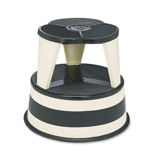 Picture of Kik-Step Steel Step Stool, 2-Step, 350 lb Capacity, 16" Diameter x 14.25"h, Sand