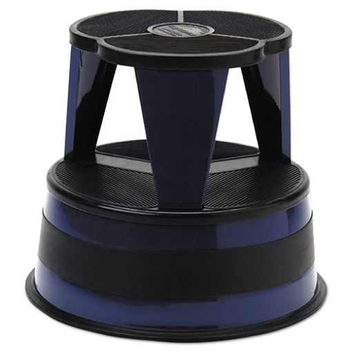 Picture of Kik-Step Steel Step Stool, 2-Step, 350 lb Capacity, 16" Diameter x 14.25"h, Navy