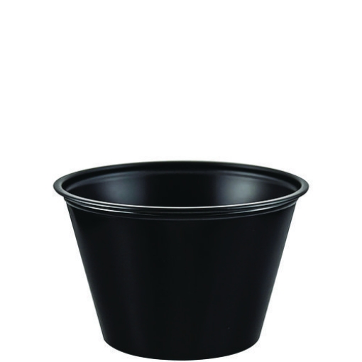 Picture of Polystyrene Portion Cups, 4 Oz, Black, 250/bag, 10 Bags/carton