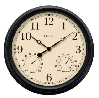 Picture of HEADWIND 850-0057 CLOCK/THERM/HYGRO BLK15" (PK-4-EA)