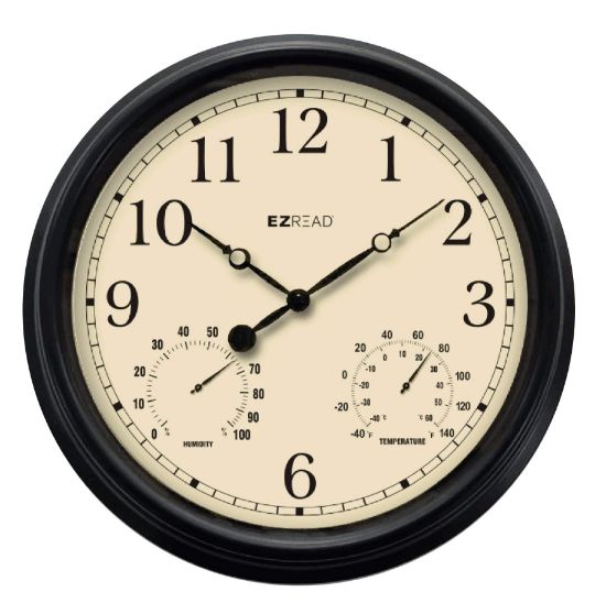 Picture of HEADWIND 850-0057 CLOCK/THERM/HYGRO BLK15" (PK-4-EA)