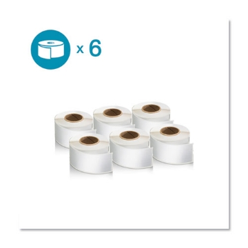 Picture of lw 1-up file folder, 0.56" x 3.43", white, 130 labels/roll, 6 rolls/pack