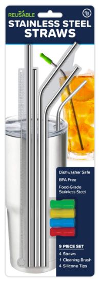 Picture of 4TH UTENSIL HE0158 DRNK STRAWS SS 11PC (EA)