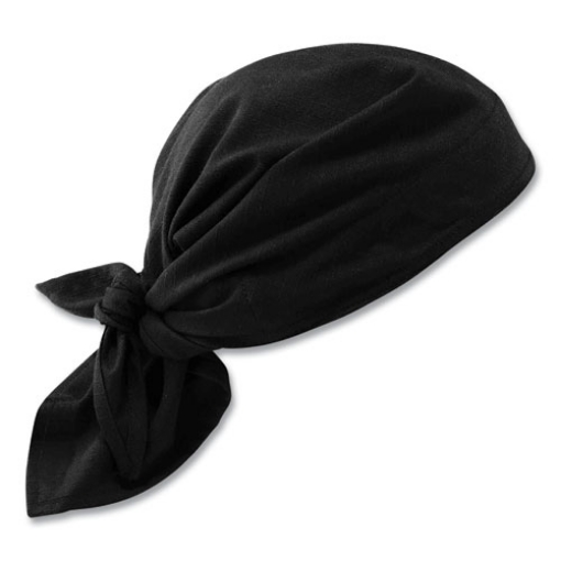 Picture of Chill-Its 6710 Cooling Embedded Polymers Tie Bandana Triangle Hat, One Size Fits Most, Black, Ships in 1-3 Business Days