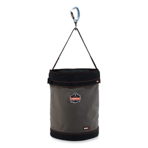 Picture of Arsenal 5945T Extra-Large Swiveling Carabiner Canvas Hoist Bucket and Top, 150 lb, Gray, Ships in 1-3 Business Days