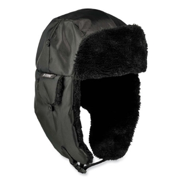 Picture of N-Ferno 6802ZI Zipper Trapper Hat + Universal Bump Cap, S/M, Black, Ships in 1-3 Business Days