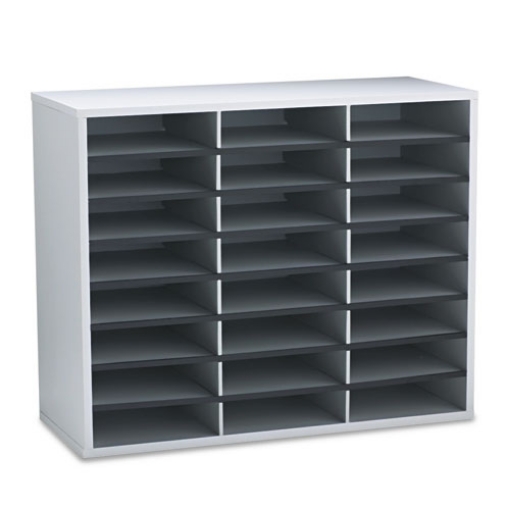 Picture of LITERATURE ORGANIZER, 24 LETTER COMPARTMENTS, 29 X 11.88 X 23.44, DOVE GRAY