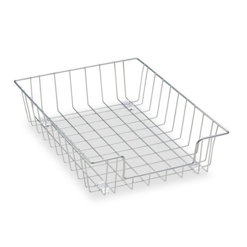 Picture of Wire Desk Tray Organizer, 1 Section, Letter Size Files, 10" X 14.13" X 3", Silver