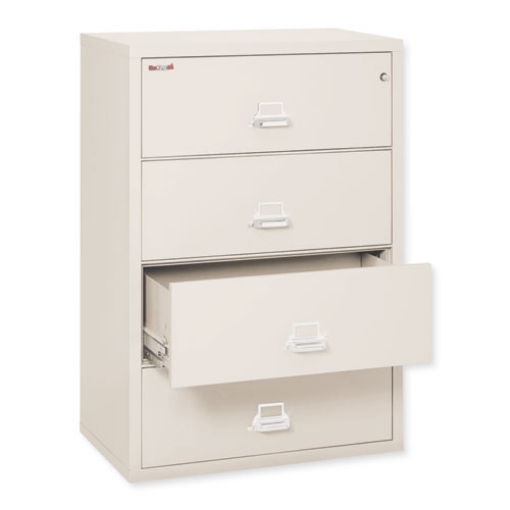 Picture of Insulated Lateral File, 4 Legal/letter-Size File Drawers, Parchment, 37.5" X 22.13" X 52.75", 323.24 Lb Overall Capacity
