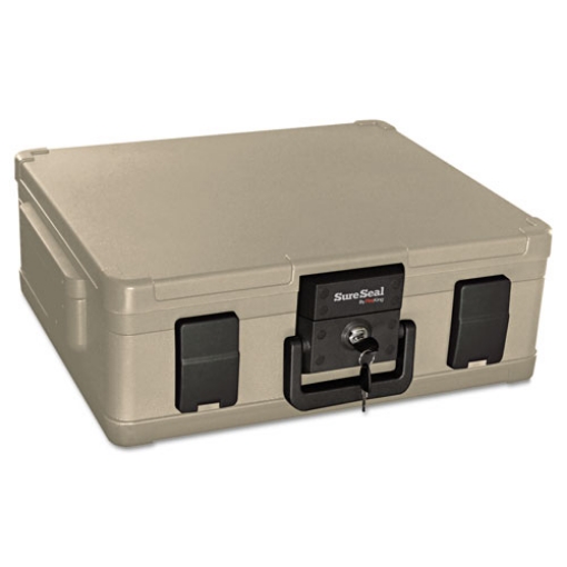 Picture of Fire And Waterproof Chest, 0.38 Cu Ft, 19.9w X 17d X 7.3h, Taupe
